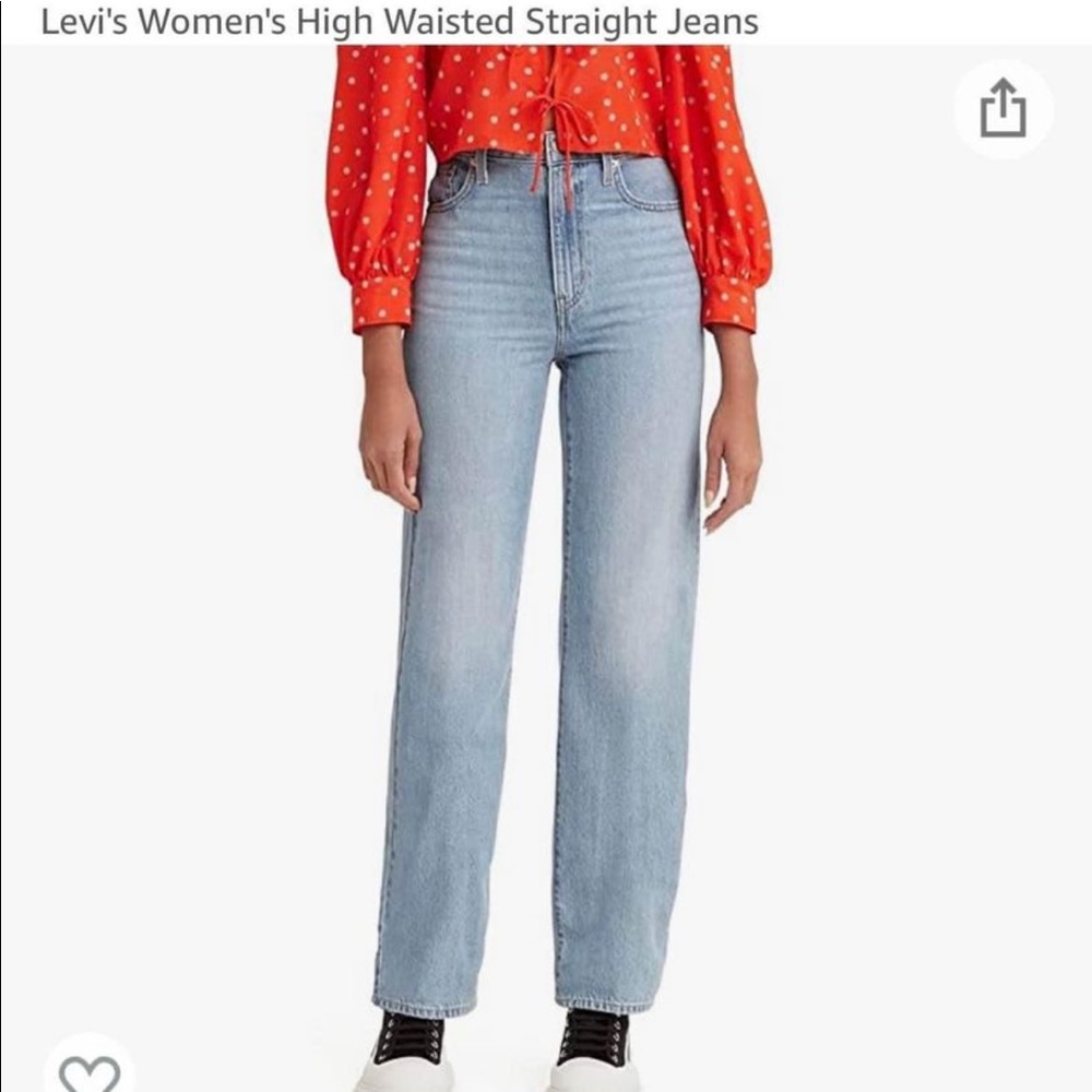Levi high waisted straight jeans